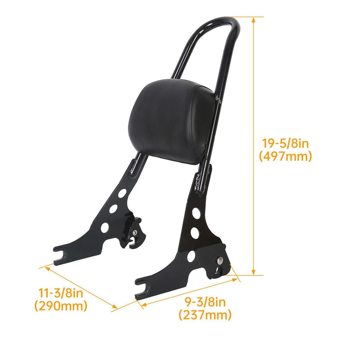 DURAFORCE Sissy Bar Backrest For Harley Sportster Iron 883 1200 Forty Eight 2004-2022