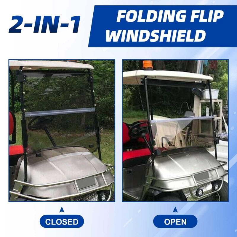 DURAFORCE For EZGO TXT 1994-2013 2014 Golf Cart Folding Windshield Tinted Windscreen