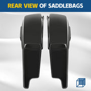 DURAFORCE 5" Stretched Extended Hard Saddle Bags For Harley CVO Street Glide 2014-2024