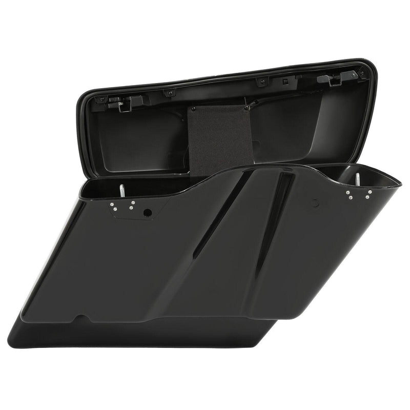 DURAFORCE 5" Stretched Extended Hard Saddle Bags For Harley CVO Street Glide 2014-2024