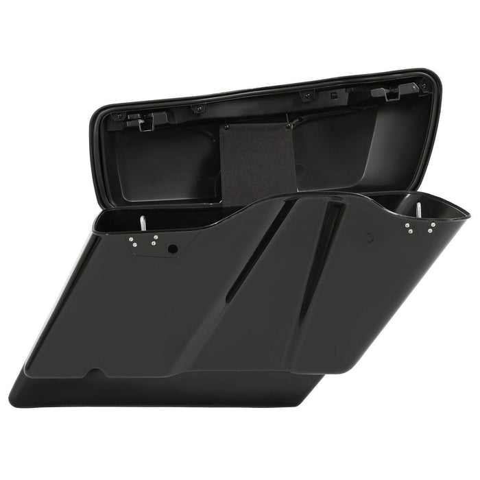 DURAFORCE 5" Stretched Extended Hard Saddle Bags For Harley CVO Street Glide 2014-2024