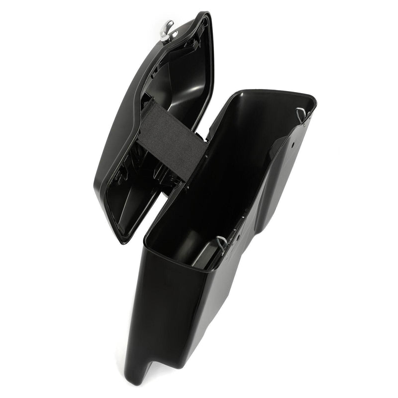 DURAFORCE 5" Stretched Extended Hard Saddle Bags For Harley CVO Street Glide 2014-2024