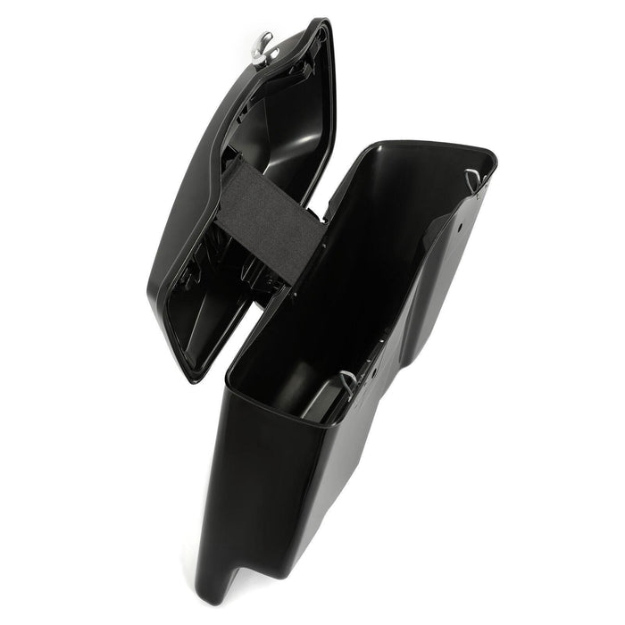 DURAFORCE 5" Stretched Extended Hard Saddle Bags For Harley CVO Street Glide 2014-2024
