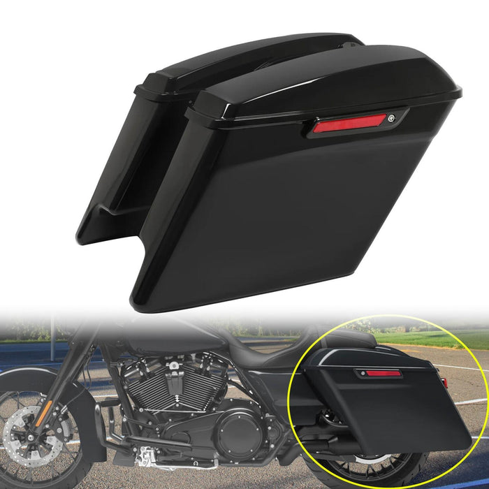 DURAFORCE 5" Stretched Extended Hard Saddle Bags For Harley CVO Street Glide 2014-2024