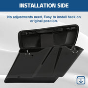 DURAFORCE 5" Stretched Extended Hard Saddle Bags For Harley CVO Street Glide 2014-2024