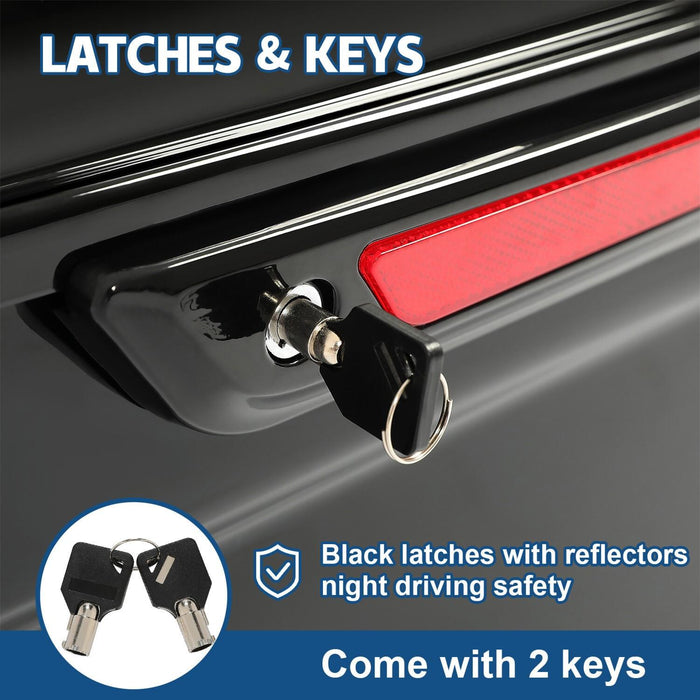 DURAFORCE 5" Stretched Extended Hard Saddle Bags For Harley CVO Street Glide 2014-2024