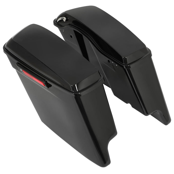 DURAFORCE 5" Stretched Extended Hard Saddle Bags For Harley CVO Street Glide 2014-2024