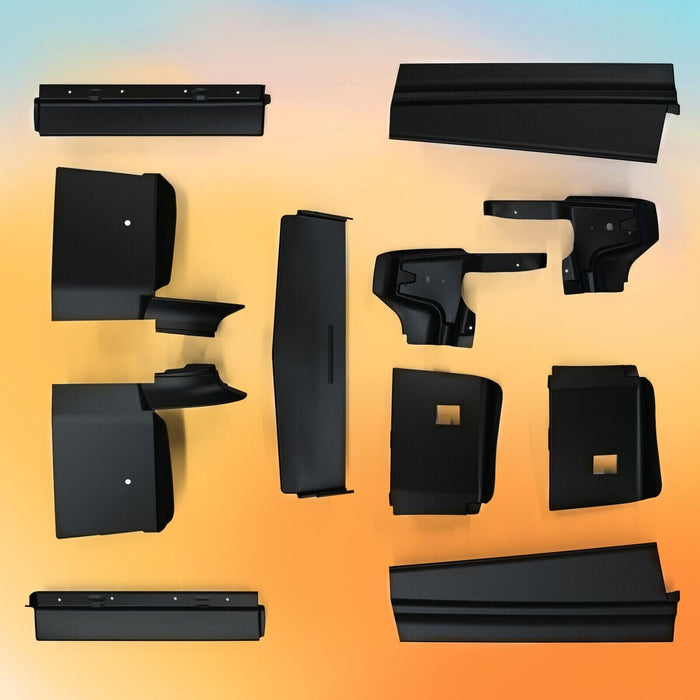 DURAFORCE Fit For 1979-1985 Cadillac Eldorado Black Front+Rear Bumper Fillers Set Of 11