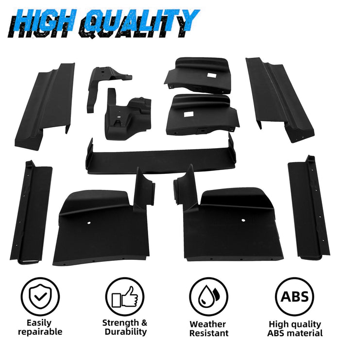 DURAFORCE Fit For 1979-1985 Cadillac Eldorado Black Front+Rear Bumper Fillers Set Of 11