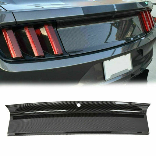 DURAFORCE FOR 2015-2021-2023 FORD MUSTANG CARBON FIBER LOOK TRUNK PANEL DECKLID TRIM COVER