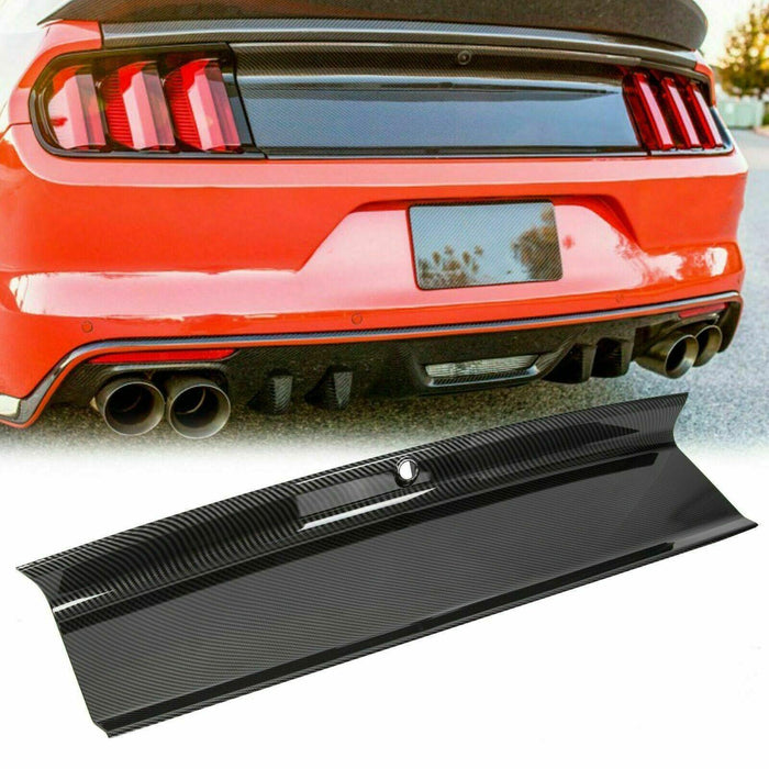 DURAFORCE FOR 2015-2021-2023 FORD MUSTANG CARBON FIBER LOOK TRUNK PANEL DECKLID TRIM COVER