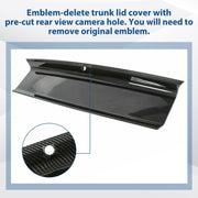 DURAFORCE FOR 2015-2021-2023 FORD MUSTANG CARBON FIBER LOOK TRUNK PANEL DECKLID TRIM COVER