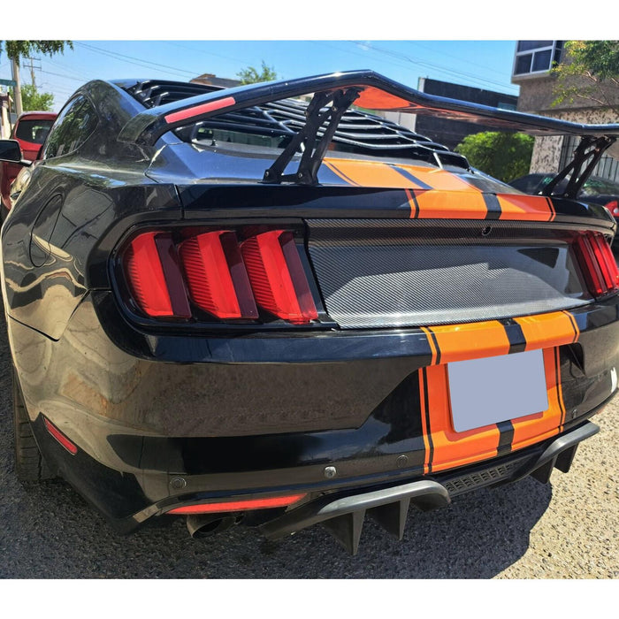 DURAFORCE FOR 2015-2021-2023 FORD MUSTANG CARBON FIBER LOOK TRUNK PANEL DECKLID TRIM COVER
