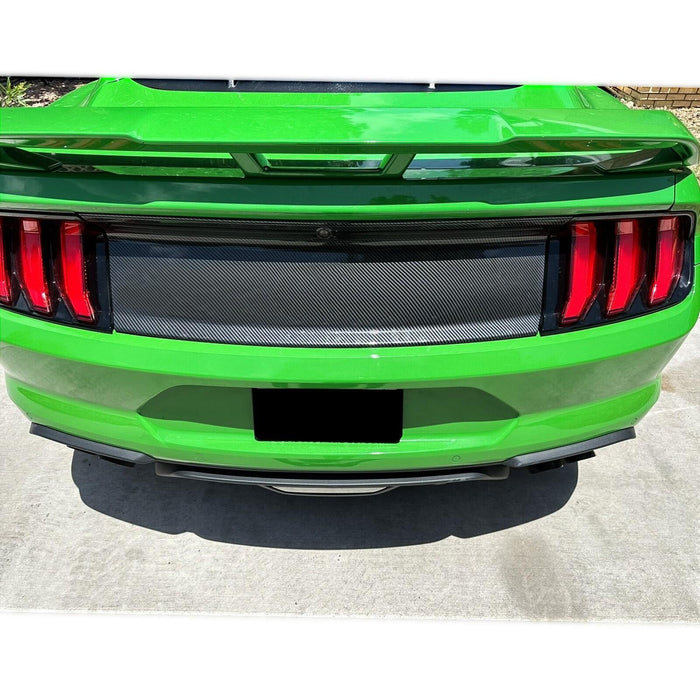 DURAFORCE FOR 2015-2021-2023 FORD MUSTANG CARBON FIBER LOOK TRUNK PANEL DECKLID TRIM COVER
