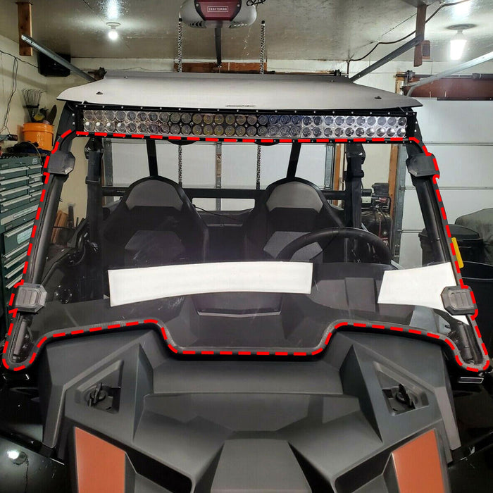 DURAFORCE For 2019-2023 Polaris RZR XP Turbo 4 1000 Front Clear Full Windshield Windscreen