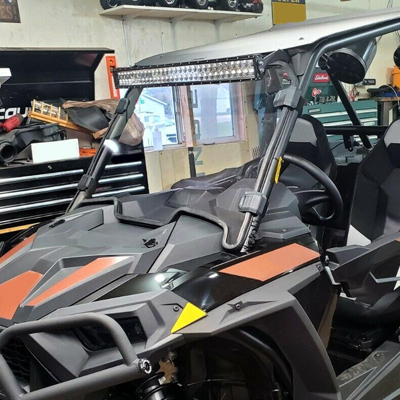 DURAFORCE For 2019-2023 Polaris RZR XP Turbo 4 1000 Front Clear Full Windshield Windscreen