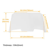 DURAFORCE For 2019-2023 Polaris RZR XP Turbo 4 1000 Front Clear Full Windshield Windscreen