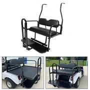 DURAFORCE Rear Flip Seat Kit Back Seat w/Grab Bar For Club Car DS 2000-2013 Golf Cart