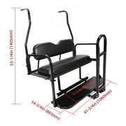 DURAFORCE Rear Flip Seat Kit Back Seat w/Grab Bar For Club Car DS 2000-2013 Golf Cart