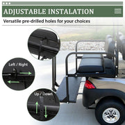 DURAFORCE Rear Flip Seat Kit Back Seat w/Grab Bar For Club Car DS 2000-2013 Golf Cart