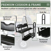 DURAFORCE Rear Flip Seat Kit Back Seat w/Grab Bar For Club Car DS 2000-2013 Golf Cart