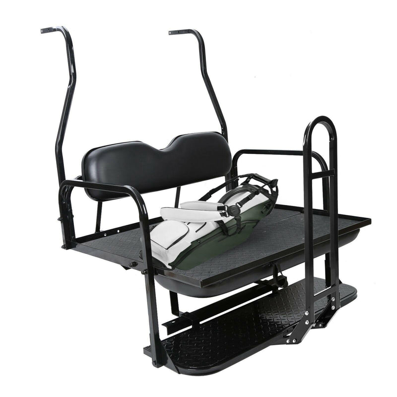 DURAFORCE Rear Flip Seat Kit Back Seat w/Grab Bar For Club Car DS 2000-2013 Golf Cart