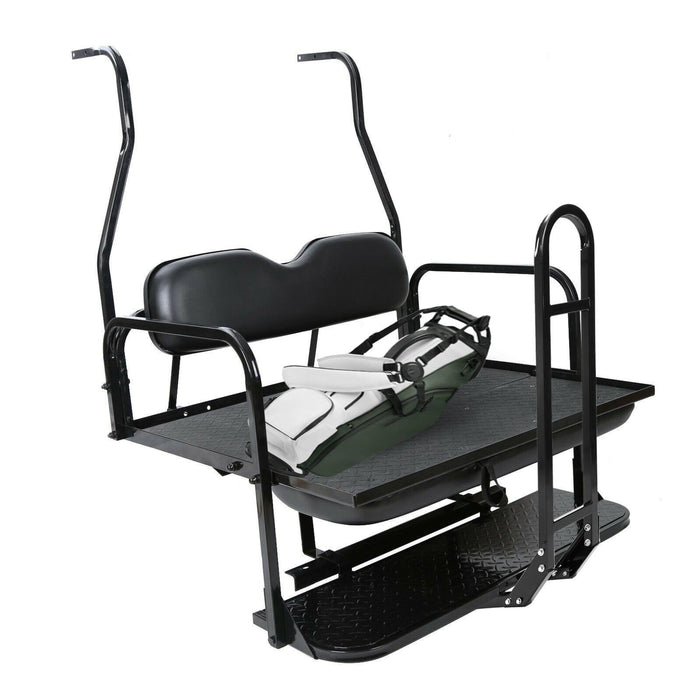 DURAFORCE Rear Flip Seat Kit Back Seat w/Grab Bar For Club Car DS 2000-2013 Golf Cart
