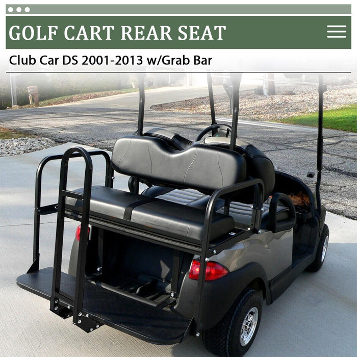 DURAFORCE Rear Flip Seat Kit Back Seat w/Grab Bar For Club Car DS 2000-2013 Golf Cart