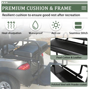 DURAFORCE Rear Flip Seat Kit Back Seat w/Grab Bar For Club Car DS 2000-2013 Golf Cart