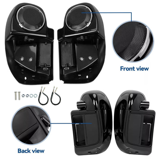 DURAFORCE Lower Fairing 6.5" Speaker Box Pod Fit For Harley Touring Street Glide 14-24