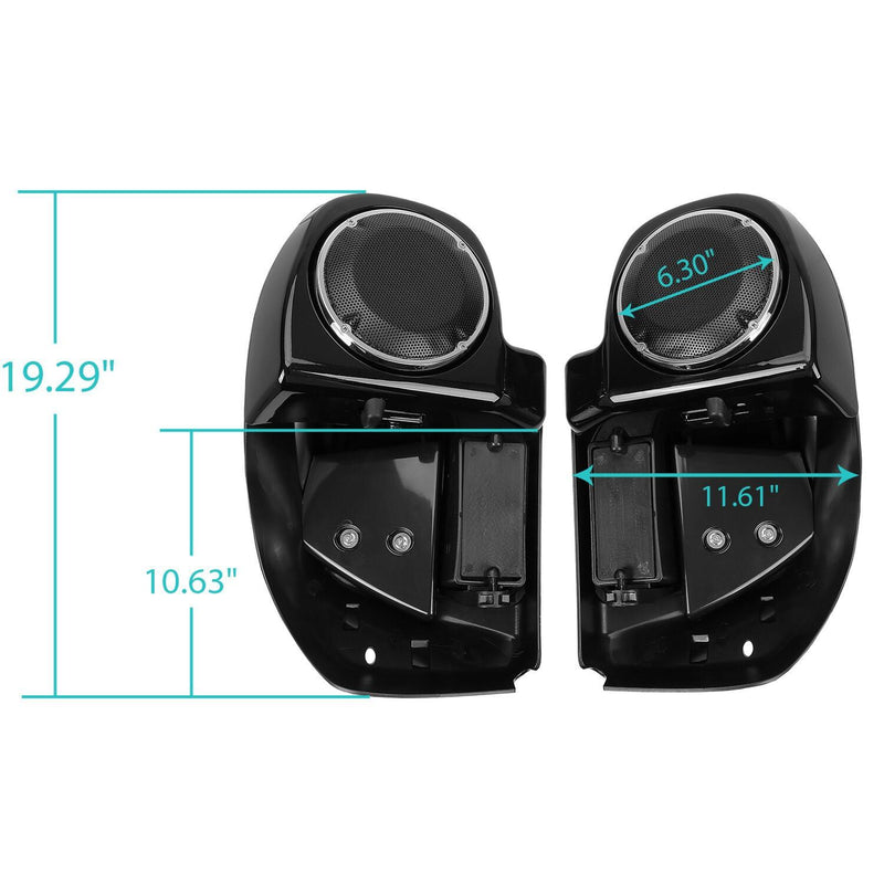 DURAFORCE Lower Fairing 6.5" Speaker Box Pod Fit For Harley Touring Street Glide 14-24