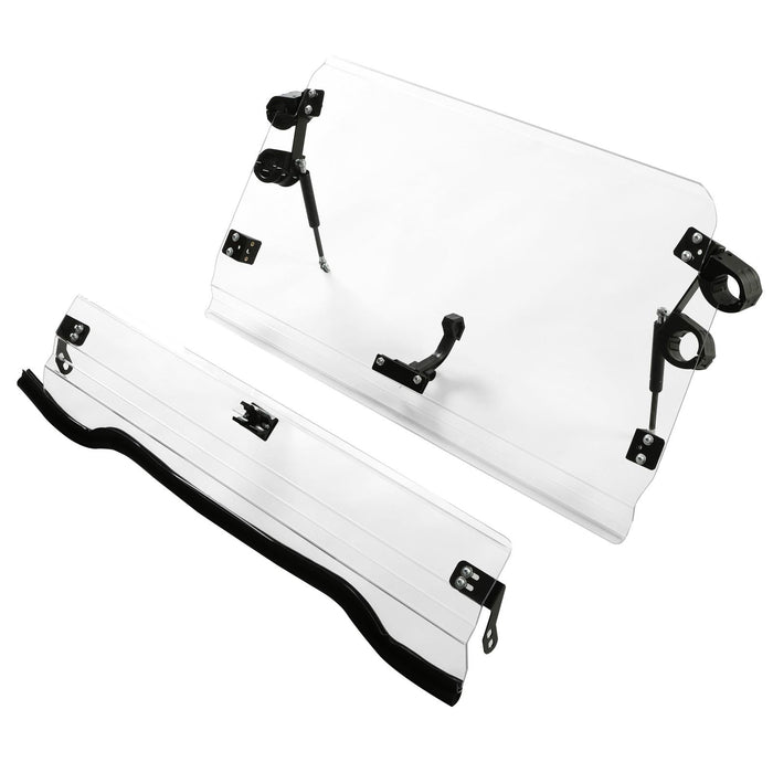 DURAFORCE For 14-18 Polaris RZR XP 1000 /S4 S RZR 900 Full Flip Up Split Windshield 2-IN-1