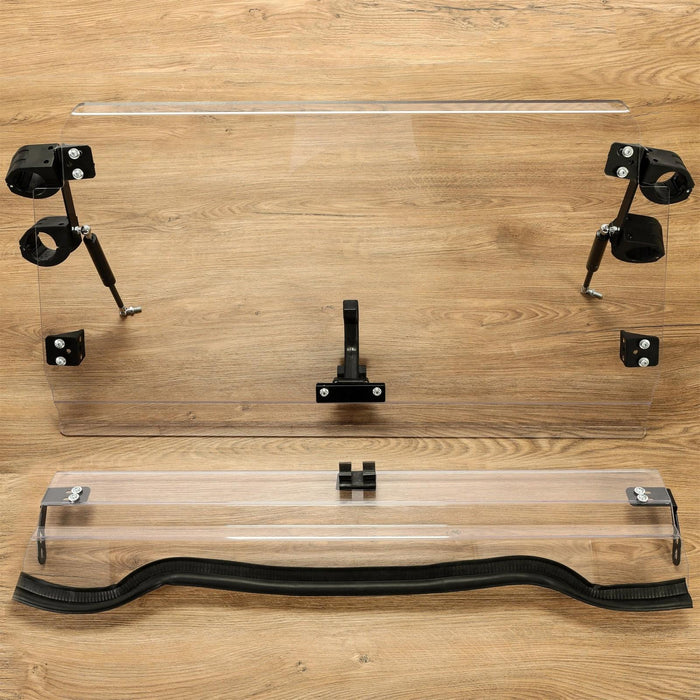 DURAFORCE For 14-18 Polaris RZR XP 1000 /S4 S RZR 900 Full Flip Up Split Windshield 2-IN-1