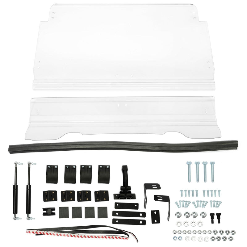 DURAFORCE For 14-18 Polaris RZR XP 1000 /S4 S RZR 900 Full Flip Up Split Windshield 2-IN-1