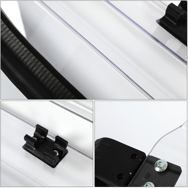 DURAFORCE For 14-18 Polaris RZR XP 1000 /S4 S RZR 900 Full Flip Up Split Windshield 2-IN-1