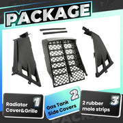 DURAFORCE Black Radiator Cover Grill & Gas Tank Side Covers For Yamaha Banshee 1987-2006