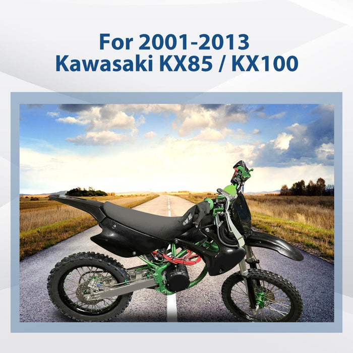 DURAFORCE Restyled Plastics Kit Set Black For Kawasaki KX85 KX100 2001-2013 Motorcycle