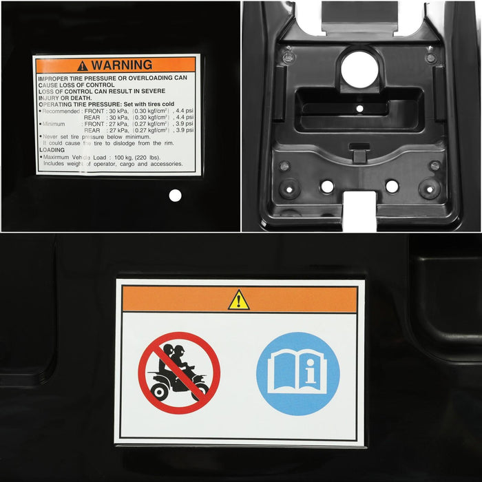 DURAFORCE BLACK For Yamaha Banshee 350 YFZ350 1987-2006 Rear Fender Plastic Body