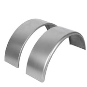 DURAFORCE Pair of Steel Round Single Axle Trailer Fenders & Fender Backs For 14"-16" Wheel