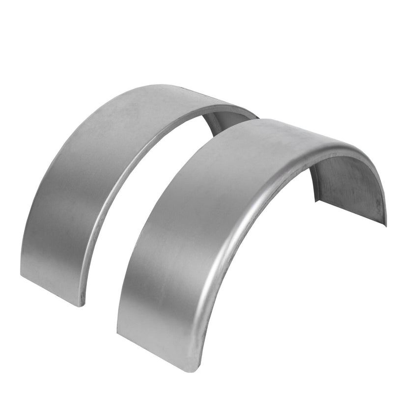 DURAFORCE Pair of Steel Round Single Axle Trailer Fenders & Fender Backs For 14"-16" Wheel