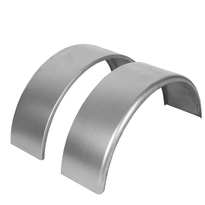 DURAFORCE Pair of Steel Round Single Axle Trailer Fenders & Fender Backs For 14"-16" Wheel