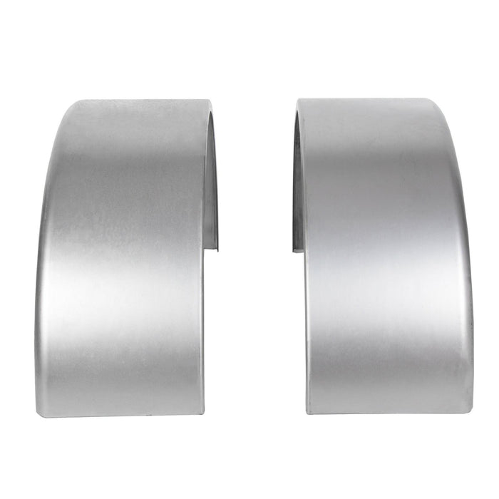 DURAFORCE Pair of Steel Round Single Axle Trailer Fenders & Fender Backs For 14"-16" Wheel