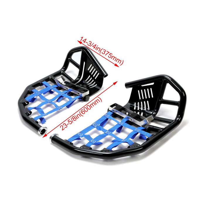 DURAFORCE For Honda TRX 450R 450ER Sportrax 450 All Year Nerf Bars Pro Peg Heel Guard Blue