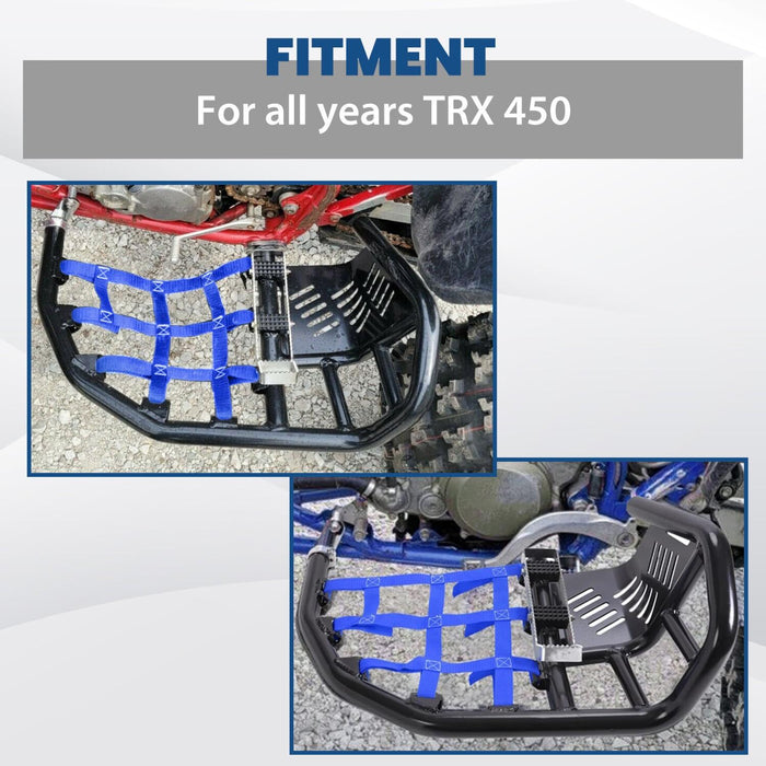 DURAFORCE For Honda TRX 450R 450ER Sportrax 450 All Year Nerf Bars Pro Peg Heel Guard Blue