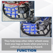 DURAFORCE For Honda TRX 450R 450ER Sportrax 450 All Year Nerf Bars Pro Peg Heel Guard Blue