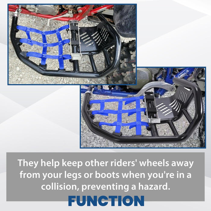 DURAFORCE For Honda TRX 450R 450ER Sportrax 450 All Year Nerf Bars Pro Peg Heel Guard Blue