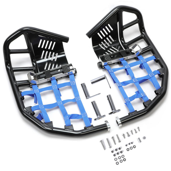 DURAFORCE For Honda TRX 450R 450ER Sportrax 450 All Year Nerf Bars Pro Peg Heel Guard Blue