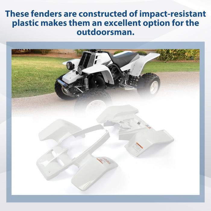 DURAFORCE 1Set Front & Rear Fender Plastic Body For 1987-2006 Yamaha Banshee 350 White