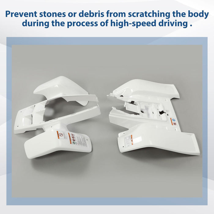 DURAFORCE 1Set Front & Rear Fender Plastic Body For 1987-2006 Yamaha Banshee 350 White