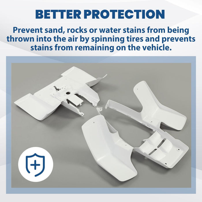 DURAFORCE 1Set Front & Rear Fender Plastic Body For 1987-2006 Yamaha Banshee 350 White